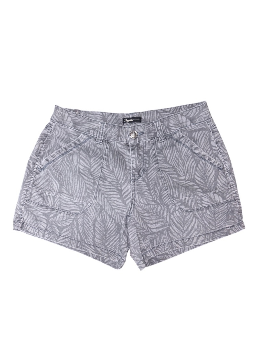 Supplies Women's Gray Palm Leaf-Print Shorts - Casual Summer Staple